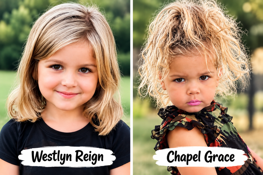 Chapel Grace and Westlyn Reign Kathryn Boyd Brolin 